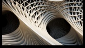 نحت عجائب الفضاء ثلاثية الحجم على نوع تجريدي 1 مساحة النحت: عجائب ثلاثية الأبعاد في شكل تجريدي