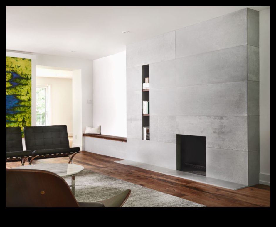 هل يمكنك التوصية بطرق لدمج الخرسانة في الديكور البسيط؟