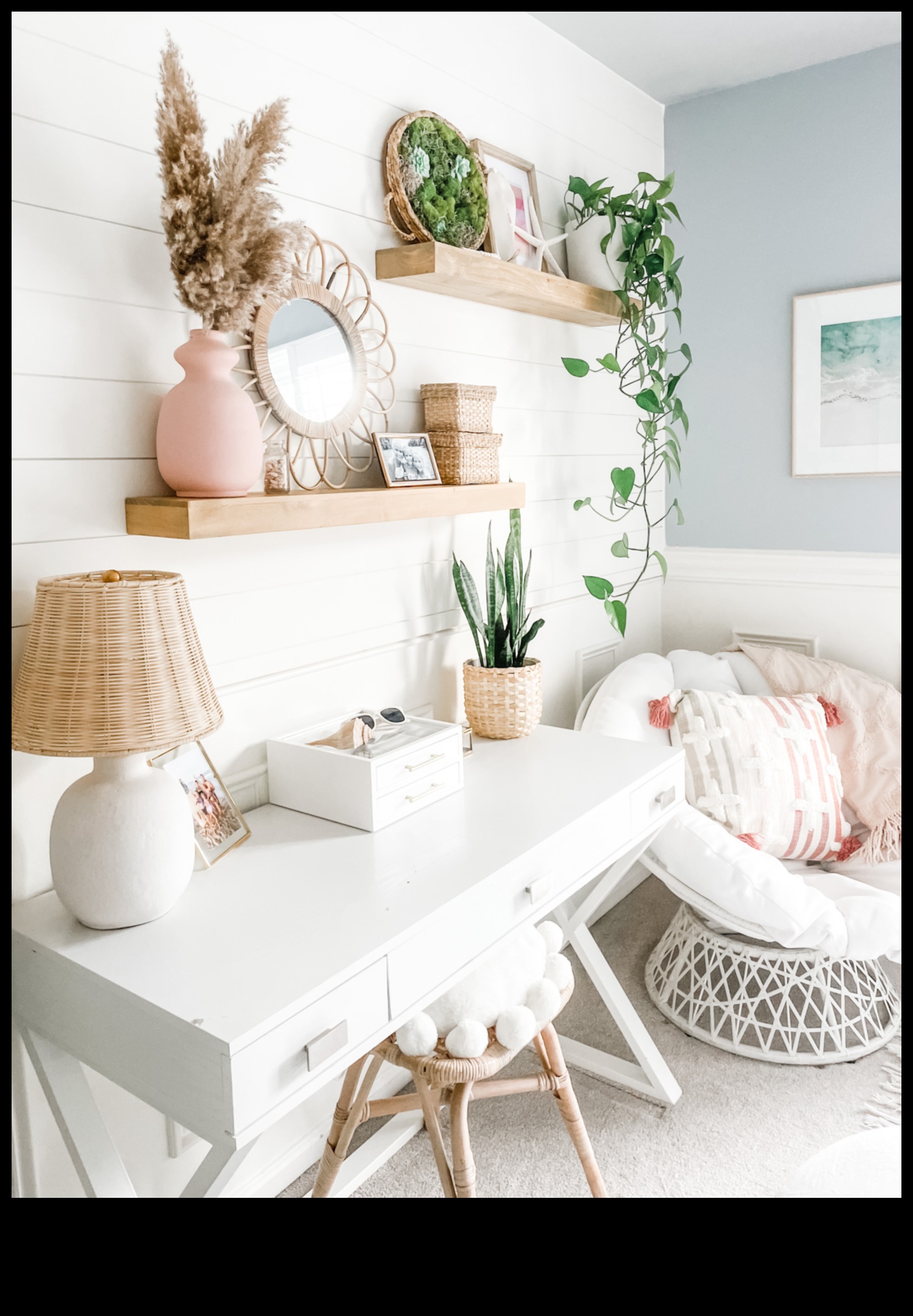 ديكور غرفة نوم ساحلية للهروب من شاطئ البحر